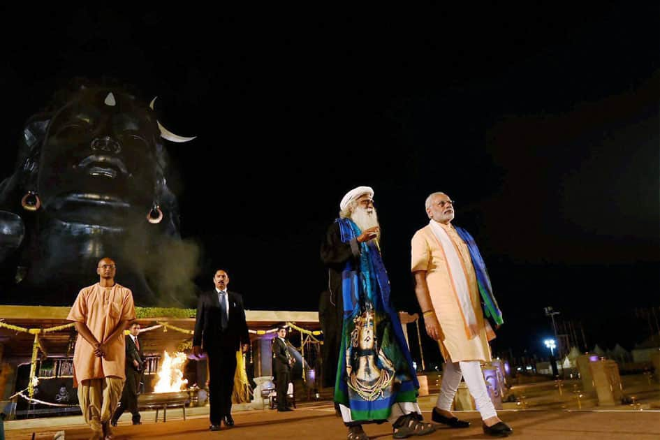 Unveiling of Adiyogi Lord Shiva idol in Coimbatore