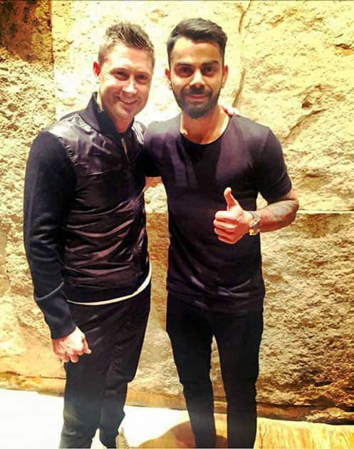 Virat Kholi with Michael Clarke