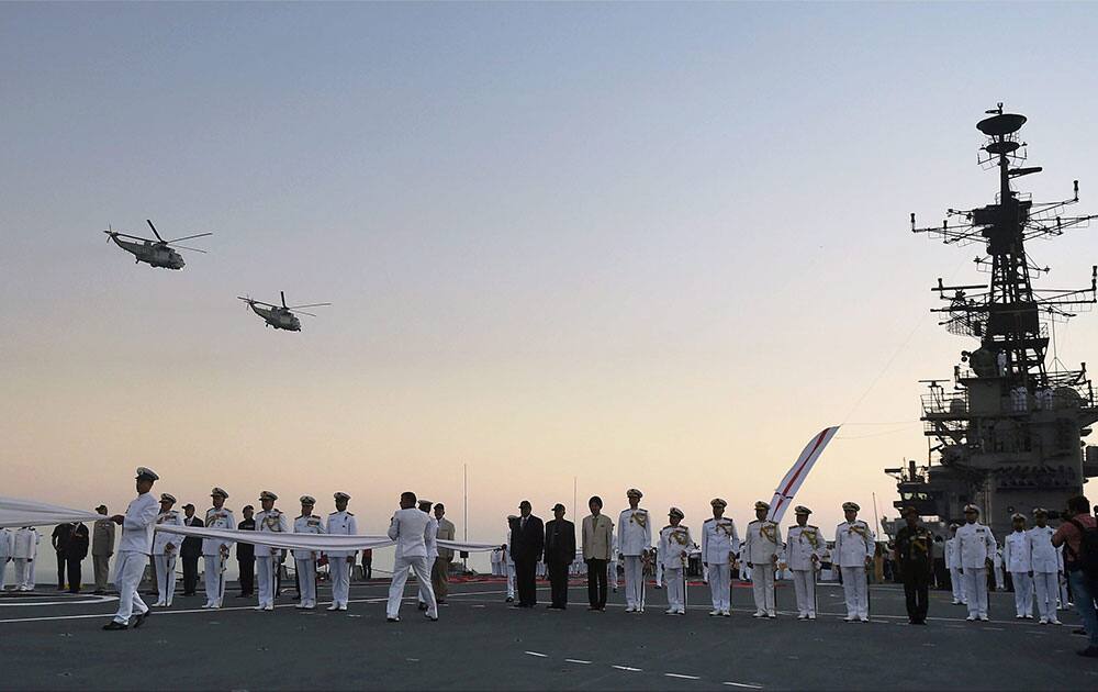 INS Viraat at naval dockyard in Mumbai