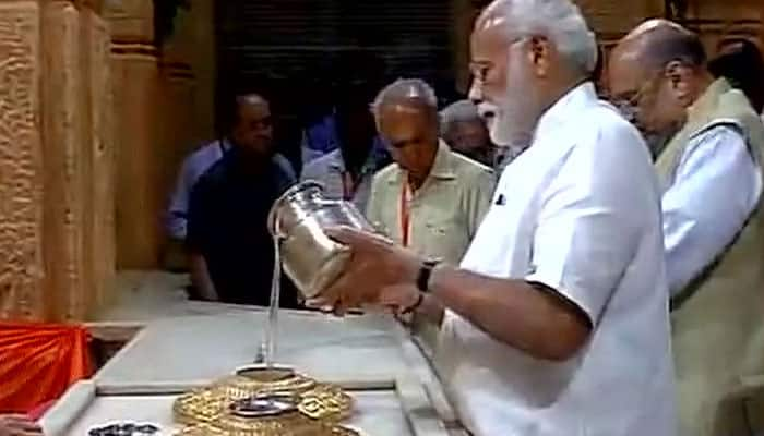 PM Narendra Modi pays tribute to Sardar Vallabhbhai Patel, offers prayers Somnath Temple