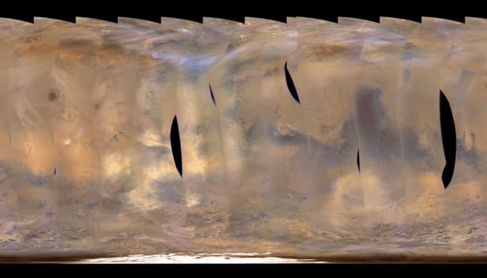 NASA&#039;s Mars orbiter spots massive dust storms bigger than US swelling on Red Planet - Watch