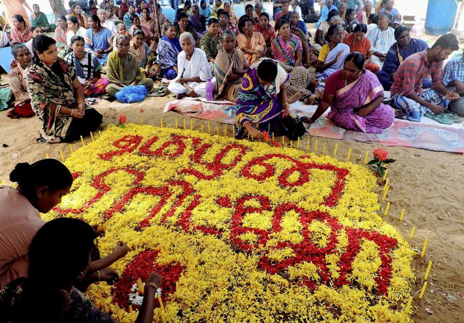 Fishermen community members protest