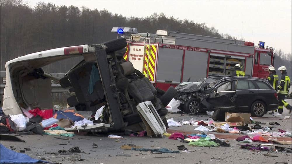 car crash on the A1 motorway