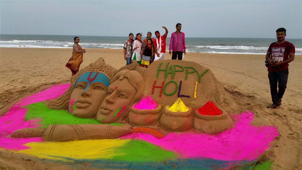 Sand sculpture in Puri