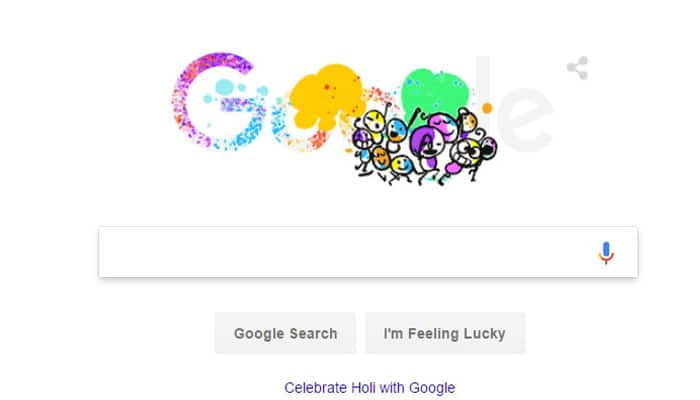 &#039;Flash mob&#039; colours Google&#039;s Holi Doodle