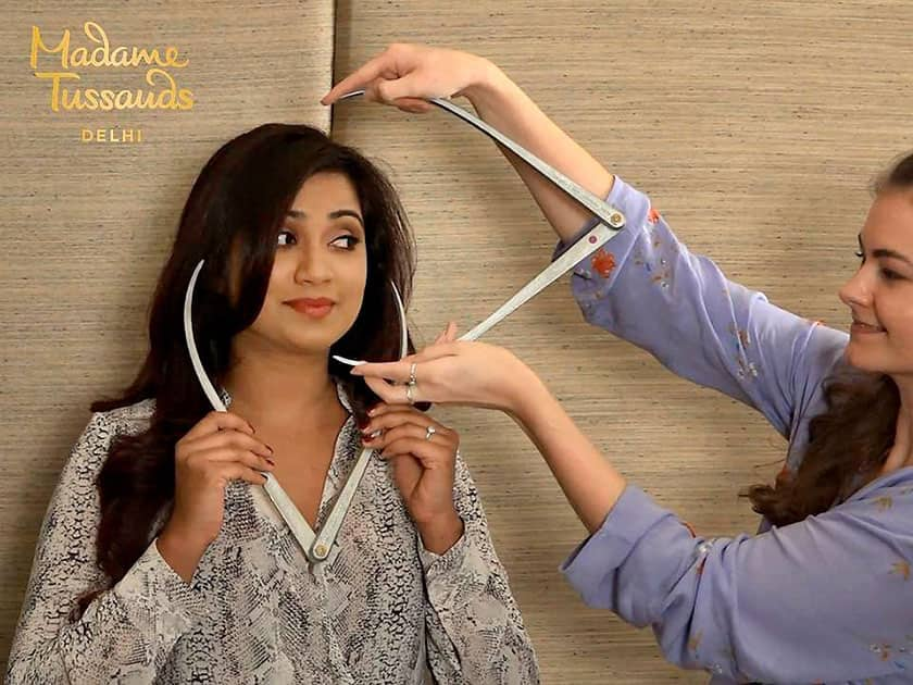 Shreya Ghoshal at a sitting for her upcoming wax statue at Madame Tussauds