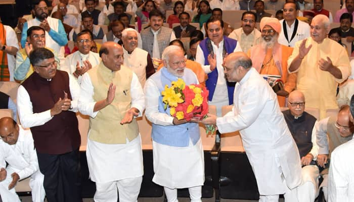 BJP parliamentary party meet: PM Narendra Modi sets tone for 2019 Lok Sabha polls, says &#039;will not take rest nor will let others&#039; 