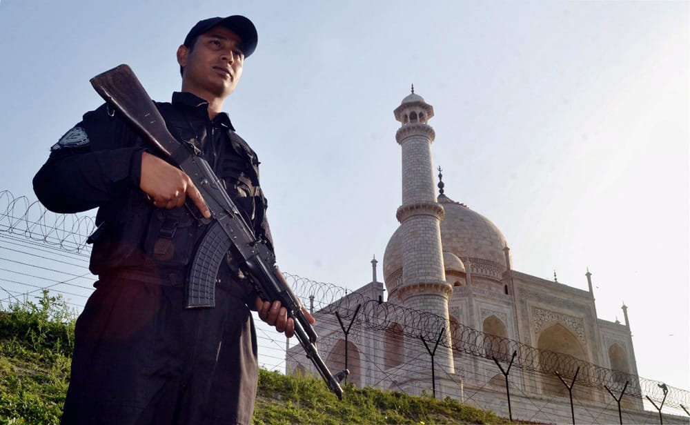 High security at Taj Mahal