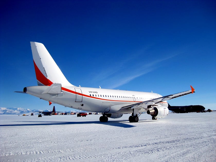 Ice Runway in Antarctica