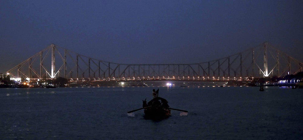 A view of Howrah Bridge in Kolkata