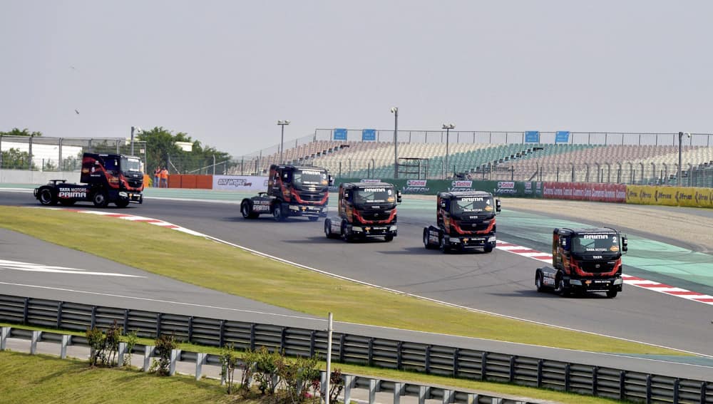 Truck racing drivers at Buddh Internationa