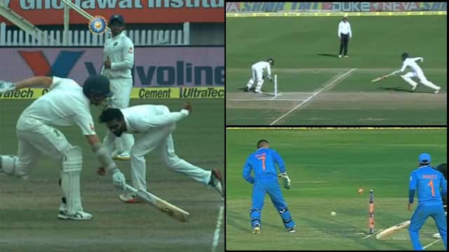 WATCH: MS Dhoni, Wriddhiman Saha or Ravindra Jadeja – who among these did the best &#039;no-look&#039; run-out?