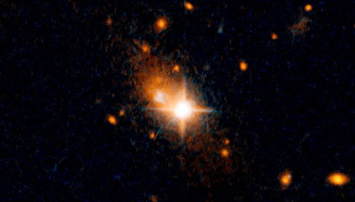 Hubble detects monster black hole kicked out of galactic core