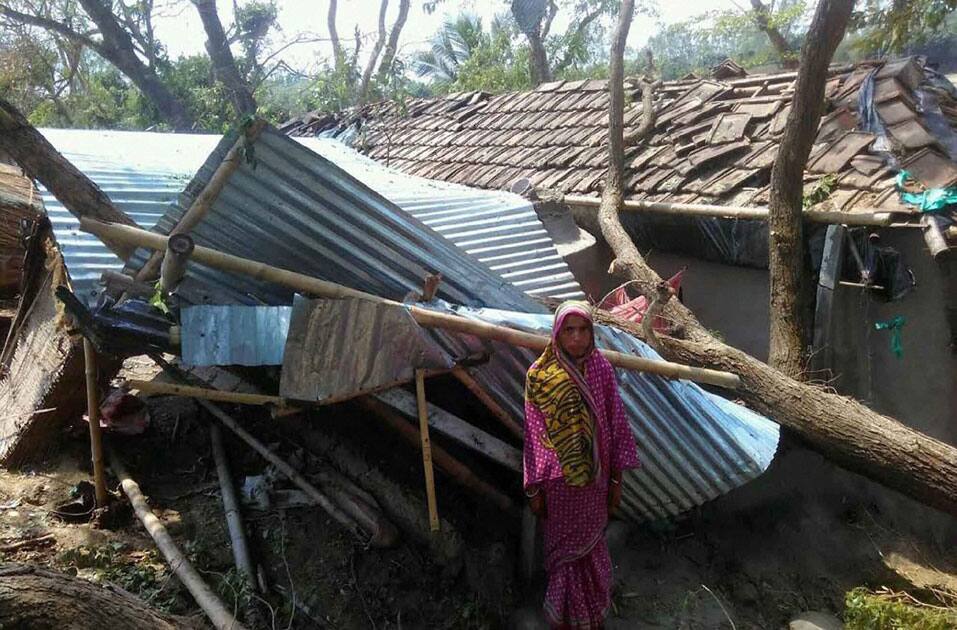 Smashed House after heavy Strom