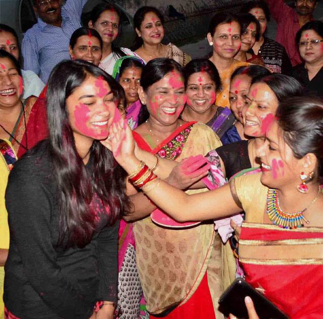 Women celebrate Hindu New Year