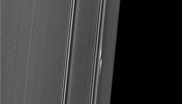 NASA&#039;s Cassini spacecraft captures &#039;Earhart&#039; propeller in Saturn&#039;s A ring