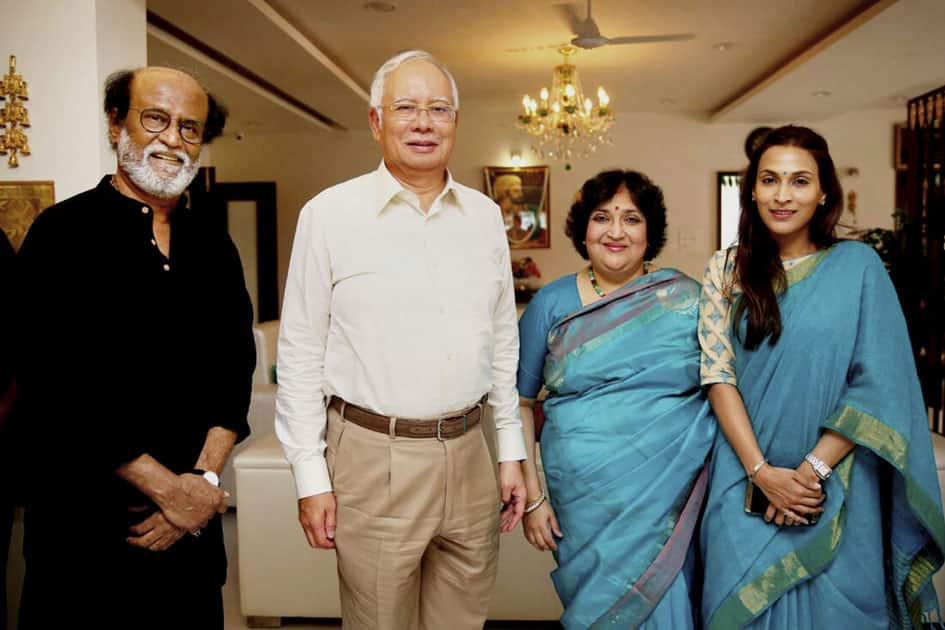 Malaysian PM with Rajinikanth in Chennai