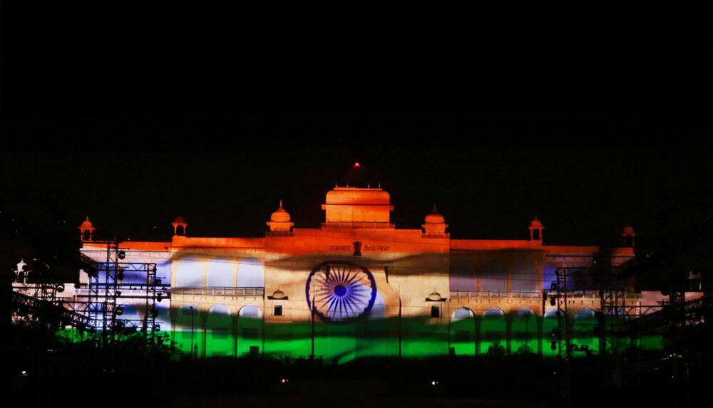 Rajasthan Assembly illuminated