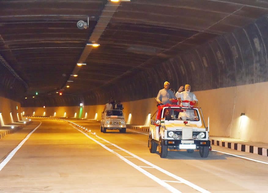 Chenani-Nashri Tunnel, in Jammu Kashmir