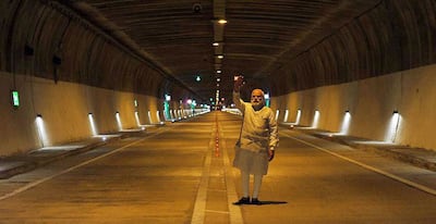 Chenani-Nashri Tunnel, in Jammu Kashmir