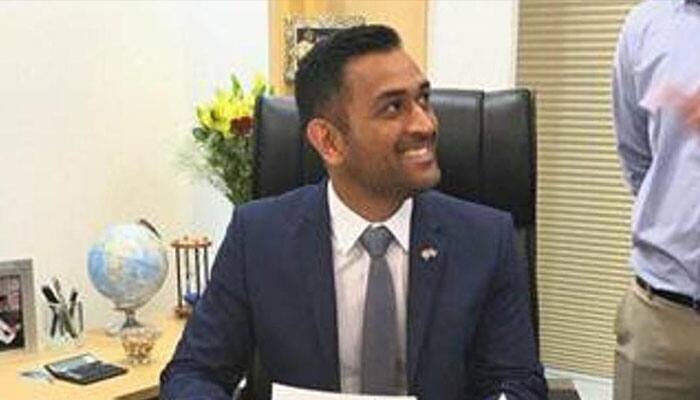 MS Dhoni surprises employees after being named CEO of an oil company for one day