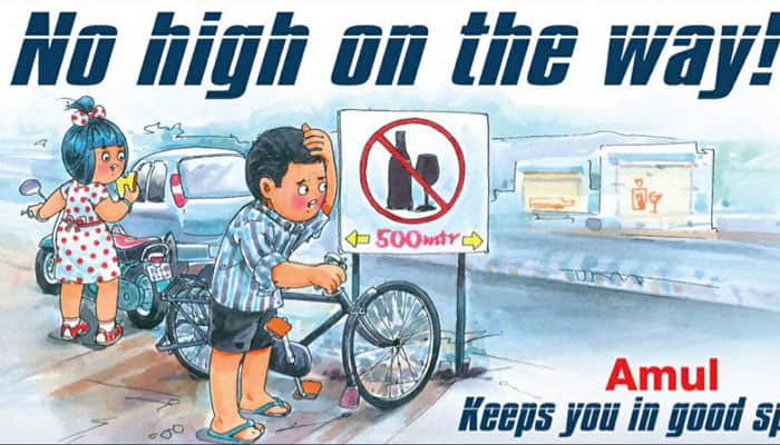 Highway liquor ban - Amul comes up with a brilliant ad to 'help' liquor shop owners Highway liquor ban - Amul comes up with a brilliant ad to 'help' liquor shop owners