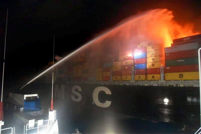 Fire onboard MSC Daniella