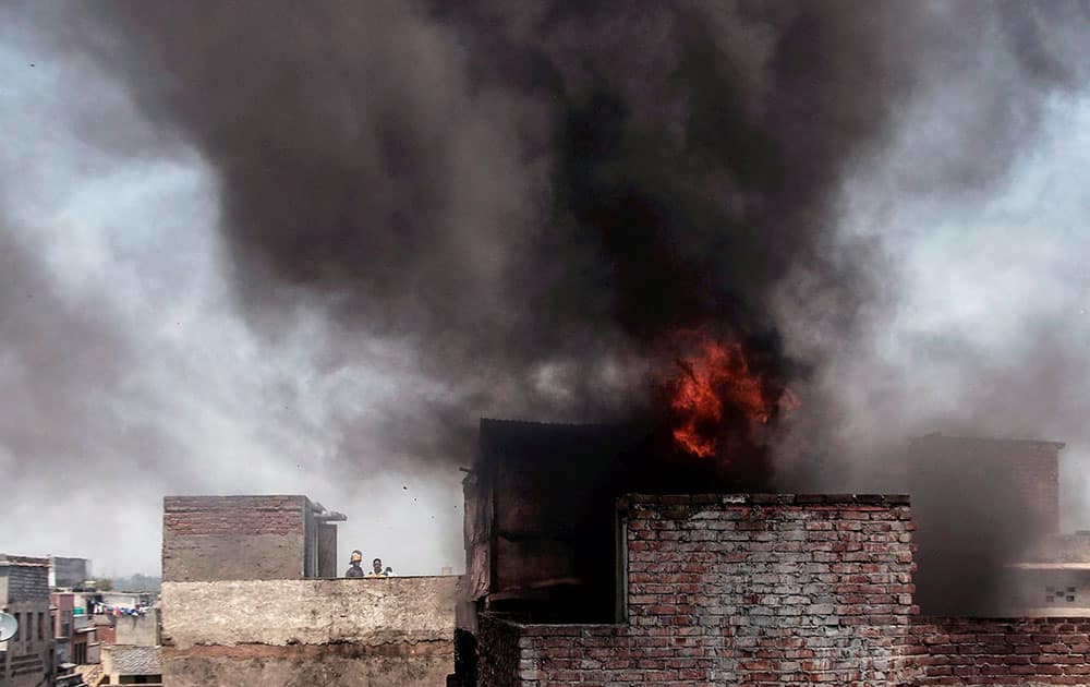 Fire in Delhi