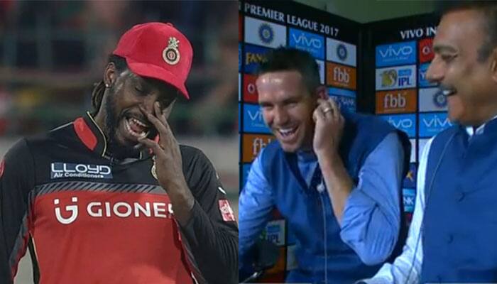After MS Dhoni, Kevin Pietersen enjoys &#039;on mic&#039; laughs with RCB&#039;s Chris Gayle – Watch Video
