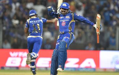 Harbhajan Singh and Hardik Pandya celebrate win against Kolkata Knight Riders