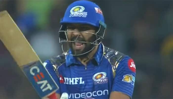 WATCH: Furious at wrongly being given out lbw, Rohit Sharma screams at umpire during MI vs KKR match