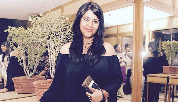 Ekta Kapoor strikes a pose with two of the most famous on-screen bahus of Indian TV