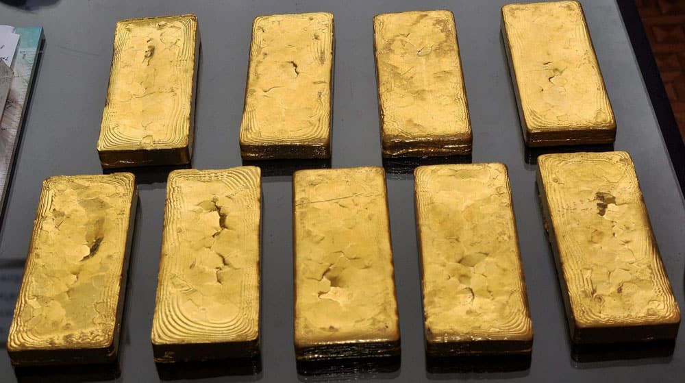 Gold bars recovered from three persons in train