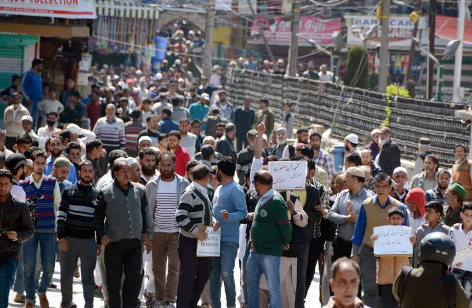 Protest in Srinagar