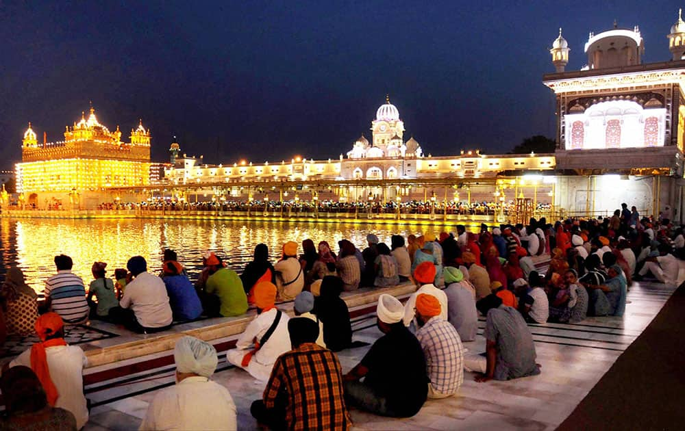 An Illuminated View of Golden Temple