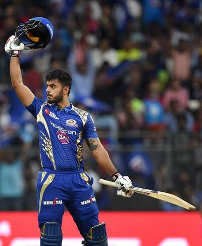 Nitish Rana celebrate his half century during the IPL match