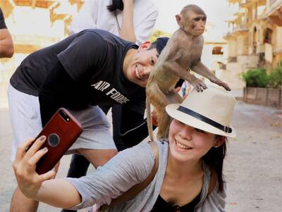 Tourists in Jaipur