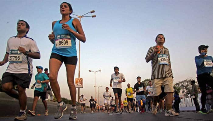 Visually-impaired Sagar Baheti finishes Boston Marathon