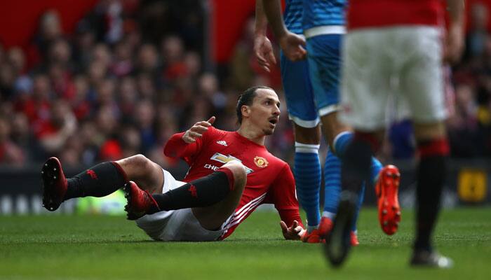 Europa League: Zlatan Ibrahimovic&#039;s injury mars Manchester United&#039;s progress into semi-finals