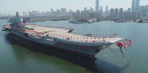 China launches first indigenously built aircraft carrier