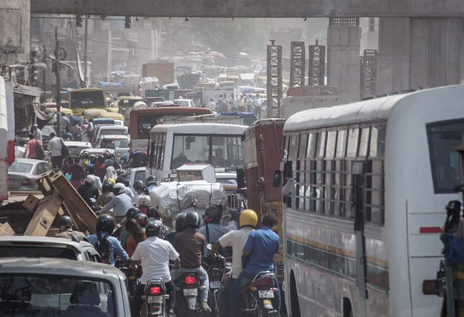 Traffic Jam in New Delhi