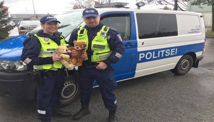 Estonia police put teddy bears on patrol
