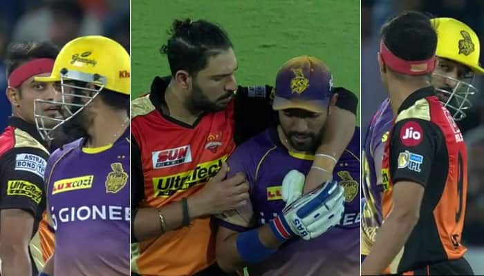 IPL 2017: Robin Uthappa threatens Siddarth Kaul with body contact, then angry Yuvraj Singh takes over — WATCH