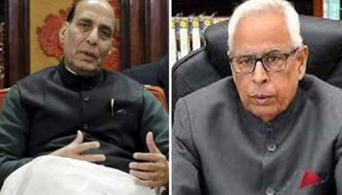 Rajnath meets J&amp;K Governor, expresses displeasure over &#039;prolonged&#039; Kashmir unrest