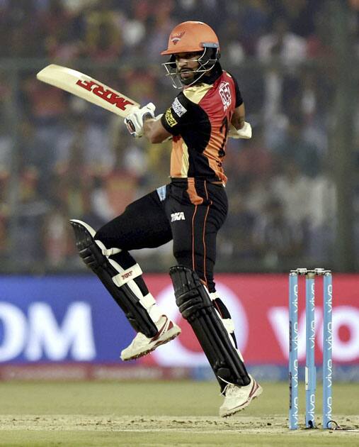 Shikhar Dhawan plays a shot