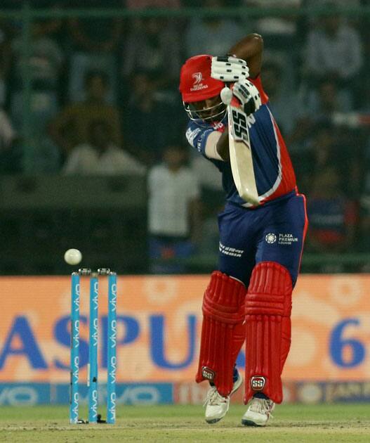 Sanju Samson of Delhi Daredevils in action