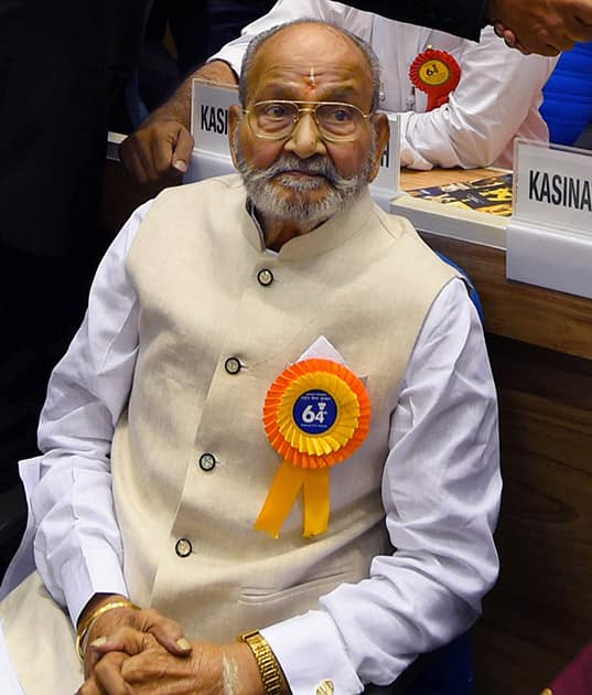 Dadasaheb Phalke Award winner veteran Telugu filmmaker K Vishwanath at the 64th National Film Awards function