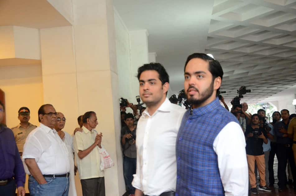 Anant Ambani and Akash Ambani arrives