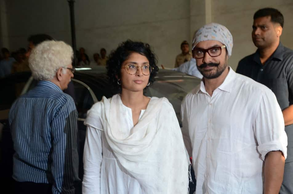 Actor Aamir Khan with his wife and filmmaker Kiran Rao