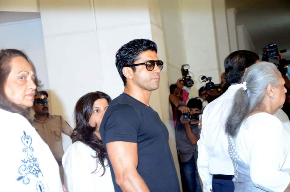 Actor Farhan Akhtar arrives